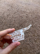 Raisin Hell with Hippies and Cowboys Sticker - Uptown Boutique Ramona