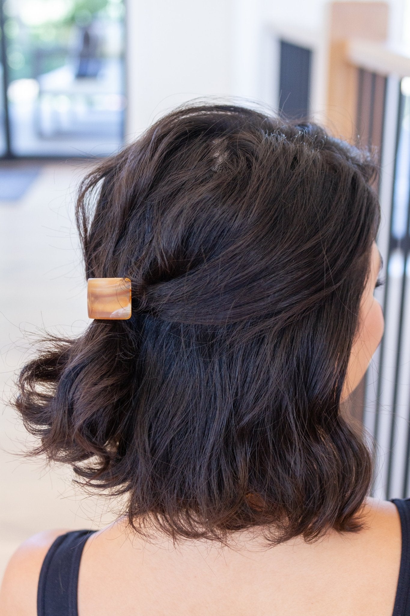 Rectangle Cuff Hair Tie Elastic in Amber (Online Exclusive) - Uptown Boutique Ramona