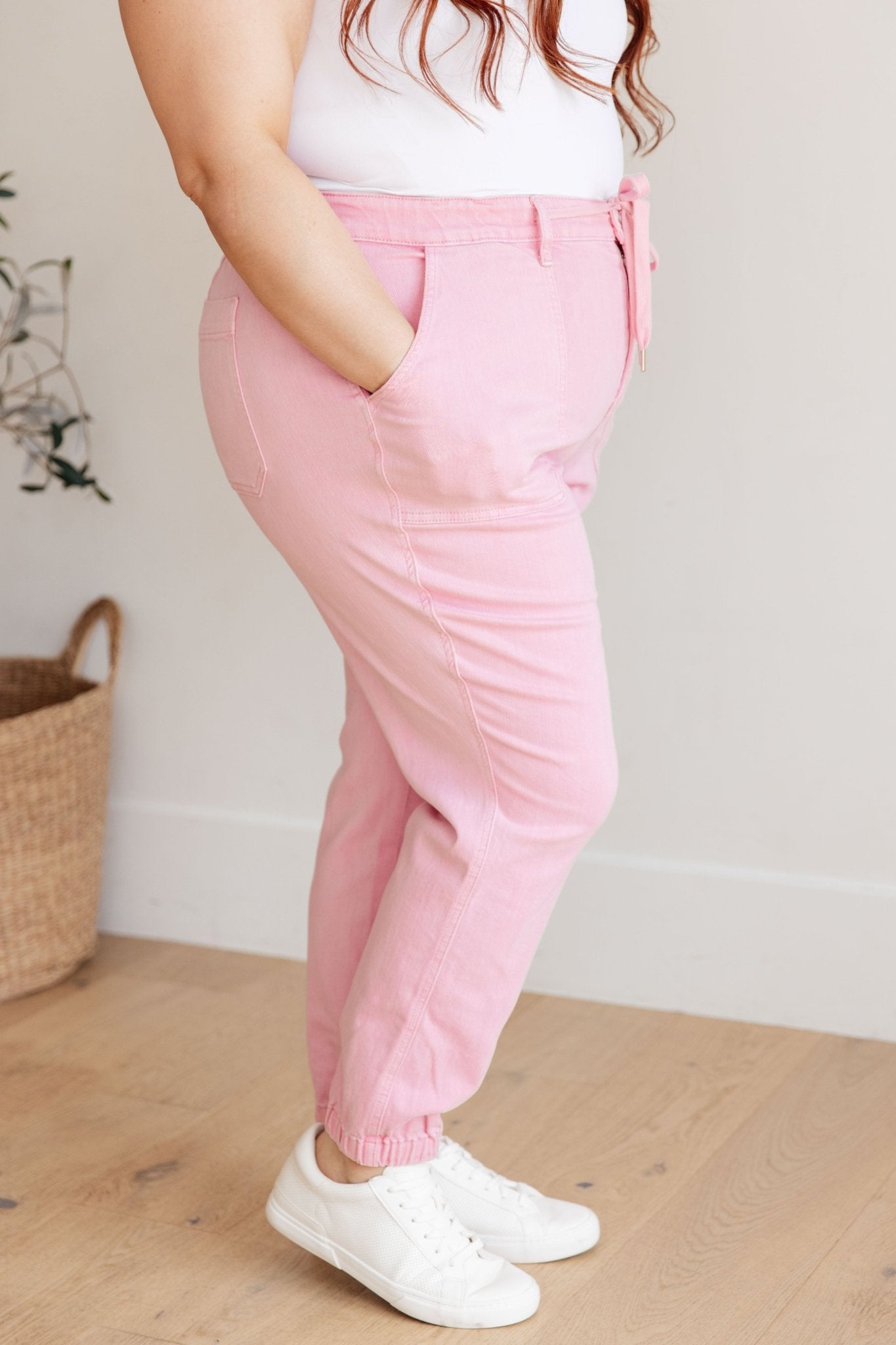 Regina High Rise Garment Dyed Denim Jogger (Online Exclusive) - Uptown Boutique Ramona