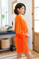Roll With me Romper in Tangerine - Uptown Boutique Ramona