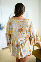 Singled Out Floral Blouse in Green (Online Exclusive) - Uptown Boutique Ramona