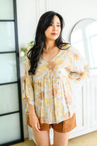 Singled Out Floral Blouse in Green (Online Exclusive) - Uptown Boutique Ramona