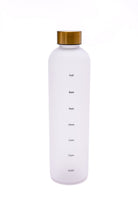 Sippin' Pretty 32 oz Translucent Water Bottle in White & Gold (Online Exclusive) - Uptown Boutique Ramona